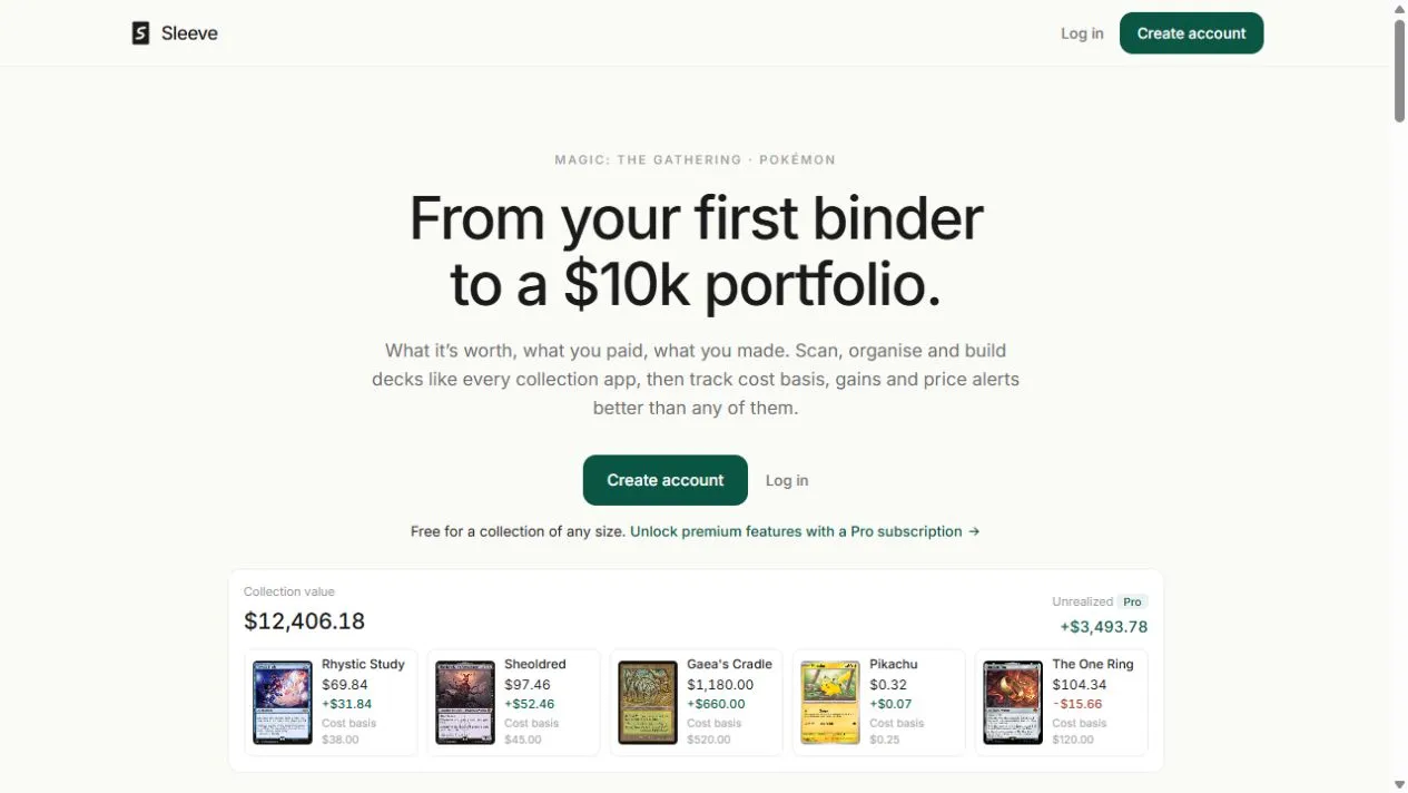 Sleeve interface screenshot