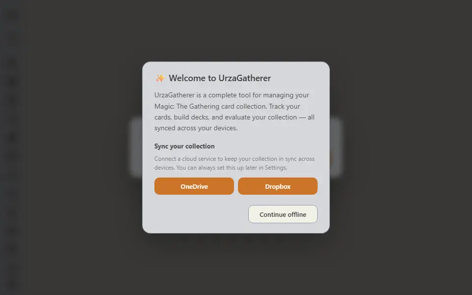 UrzaGatherer interface screenshot